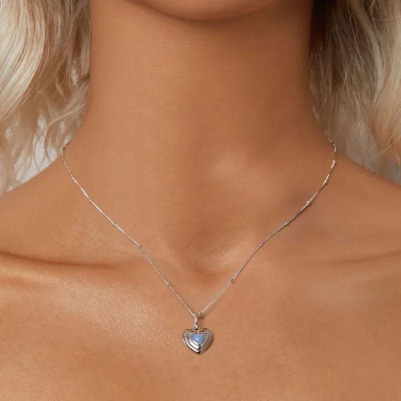 (immagine per) Collana con cuore stile PANDORA - BSN375 - Visualizza 5