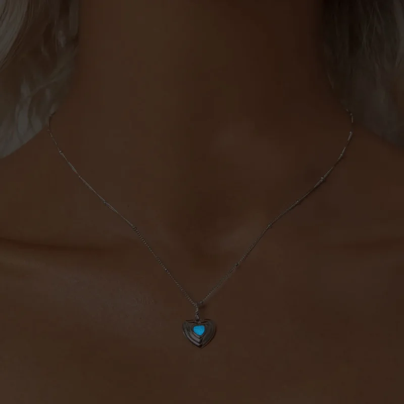 (immagine per) Collana con cuore stile PANDORA - BSN375 - Visualizza 6