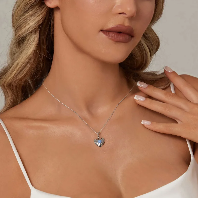 (immagine per) Collana con cuore stile PANDORA - BSN375 - Visualizza 7