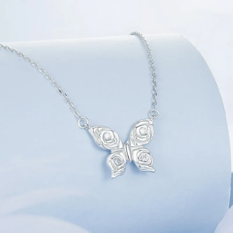 (immagine per) Collana con farfalla in stile PANDORA Rose - BSN396 - Visualizza 2
