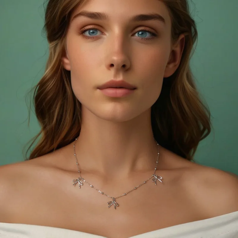 (immagine per) Collana con fiocco stile PANDORA - SCN529 - Visualizza 6