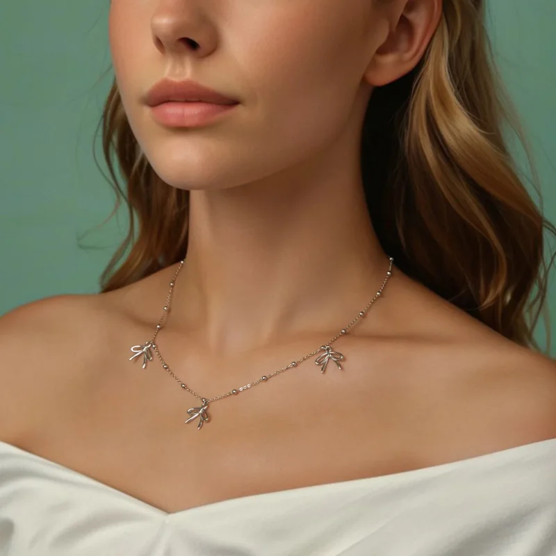 (immagine per) Collana con fiocco stile PANDORA - SCN529 - Visualizza 7