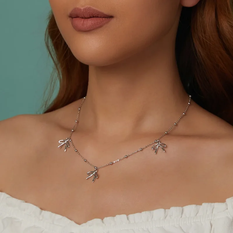 (immagine per) Collana con fiocco stile PANDORA - SCN529 - Visualizza 9