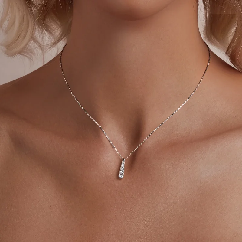(immagine per) Collana con goccia d'acqua stile PANDORA Temperamento - BSN399 - Visualizza 4