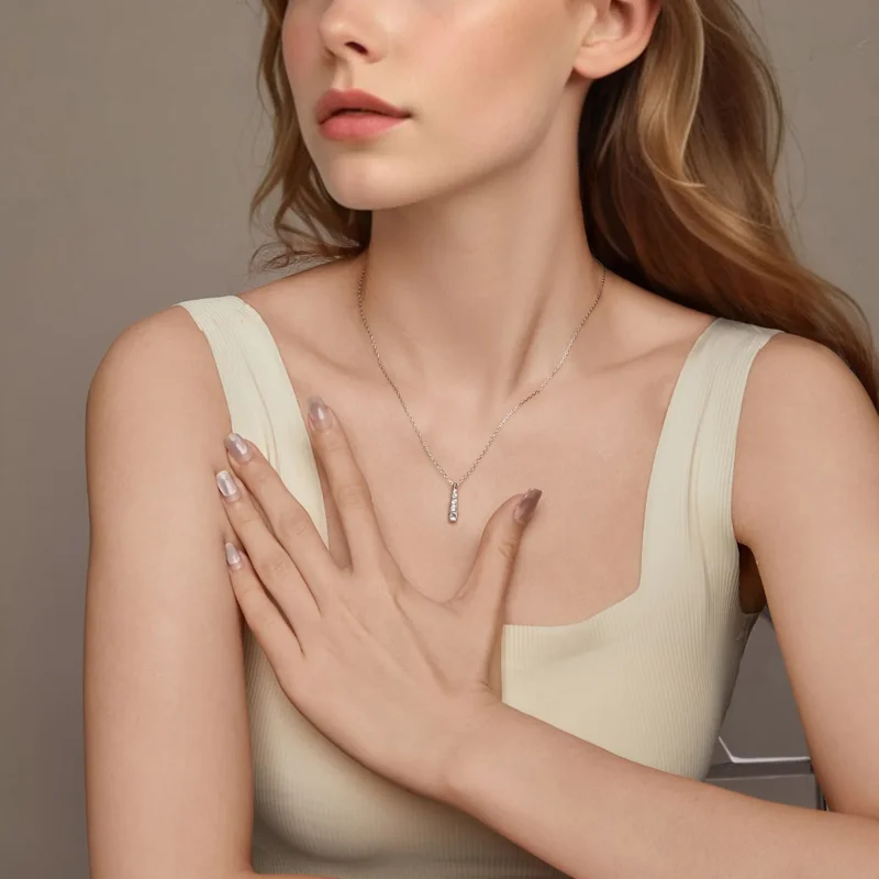 (immagine per) Collana con goccia d'acqua stile PANDORA Temperamento - BSN399 - Visualizza 6