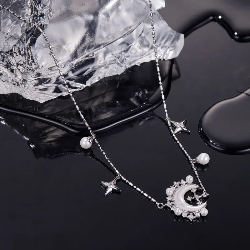 (immagine per) Collana con mezzaluna in stile PANDORA - YIN115 - Visualizza 3