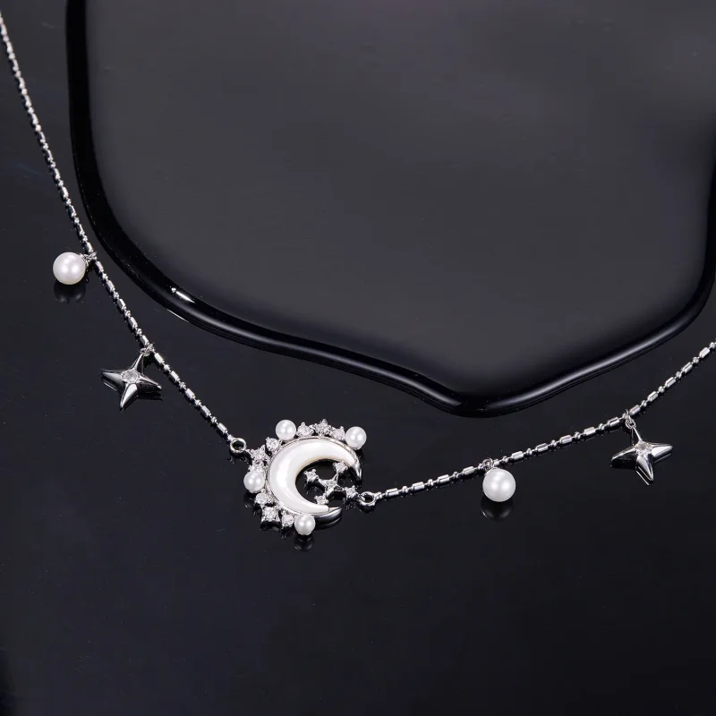 (immagine per) Collana con mezzaluna in stile PANDORA - YIN115 - Visualizza 4