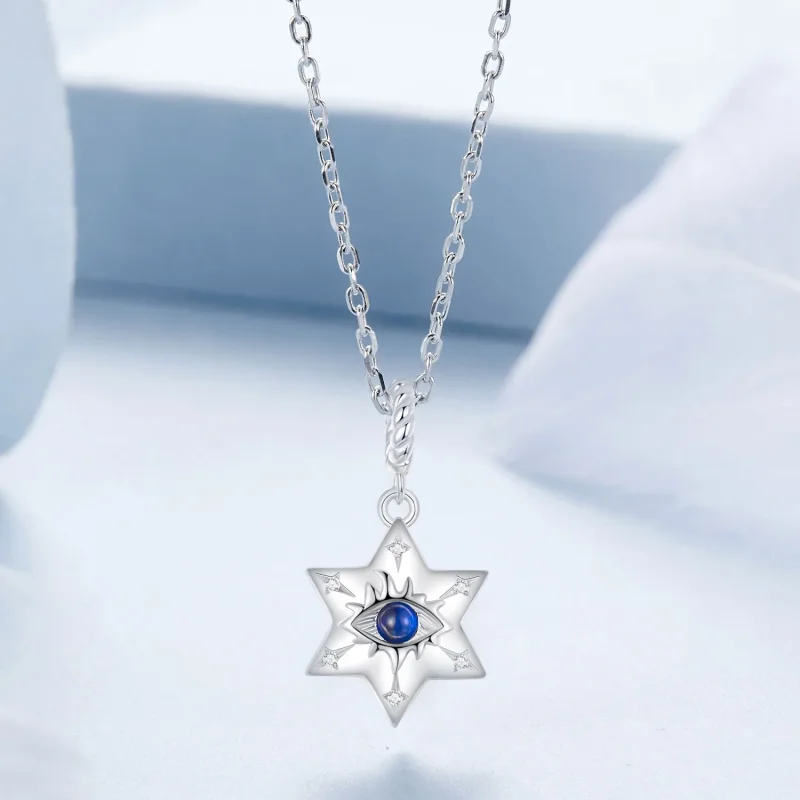 (immagine per) Collana con occhio di demone Starburst in stile PANDORA - BSN397 - Visualizza 3