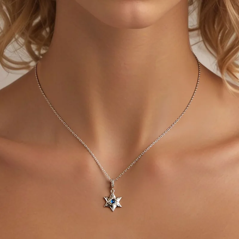 (immagine per) Collana con occhio di demone Starburst in stile PANDORA - BSN397 - Visualizza 4