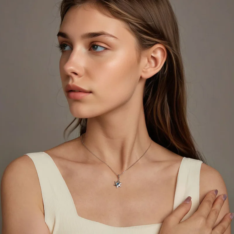 (immagine per) Collana con occhio di demone Starburst in stile PANDORA - BSN397 - Visualizza 5
