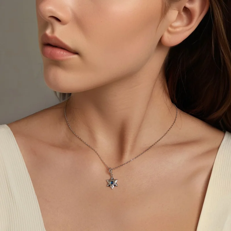 (immagine per) Collana con occhio di demone Starburst in stile PANDORA - BSN397 - Visualizza 6