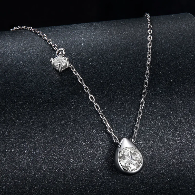 (immagine per) Collana con pendente in moissanite da 0,5 ct stile PANDORA (con un certificato) - Visualizza 2