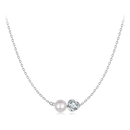 (immagine per) Collana in moissanite rosa stile PANDORA (con un certificato) - MSN040