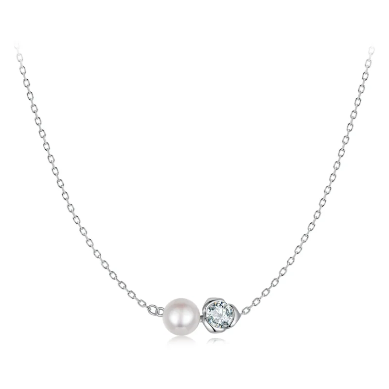 (immagine per) Collana in moissanite rosa stile PANDORA (con un certificato) - MSN040