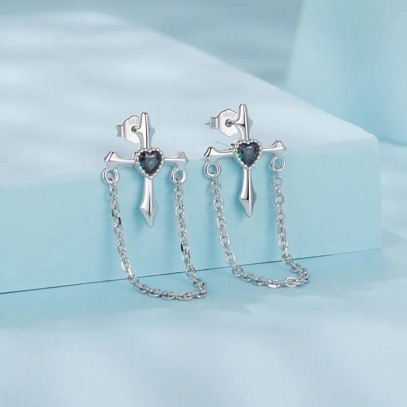 (immagine per) Orecchini a croce stile PANDORA - SCE1808 - Visualizza 2