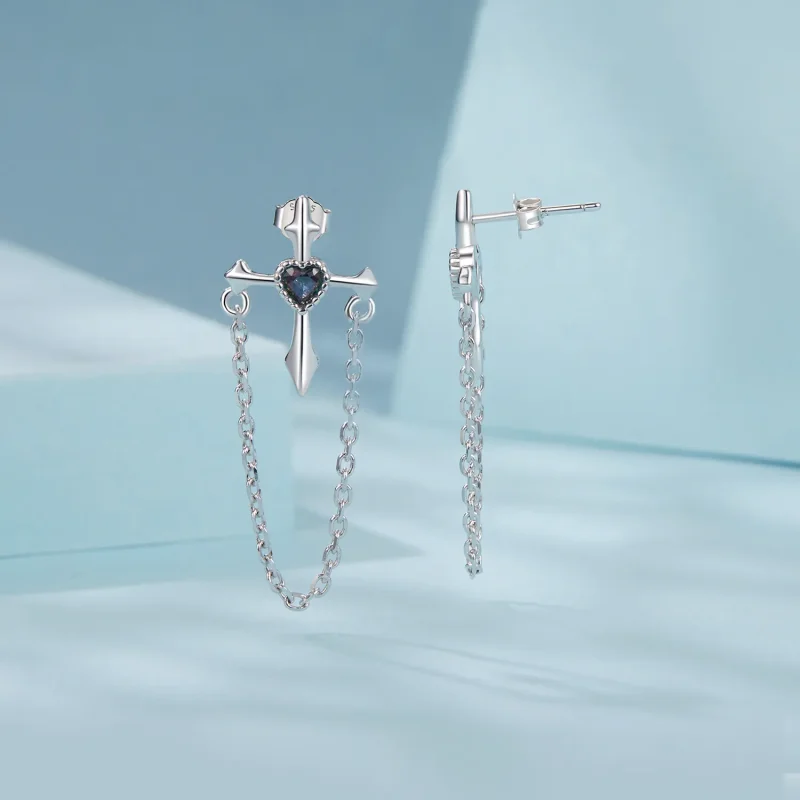 (immagine per) Orecchini a croce stile PANDORA - SCE1808 - Visualizza 3