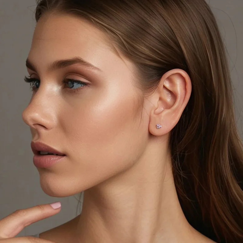 (immagine per) Orecchini a forma di cuore colorato stile PANDORA - BSE1044 - Visualizza 8