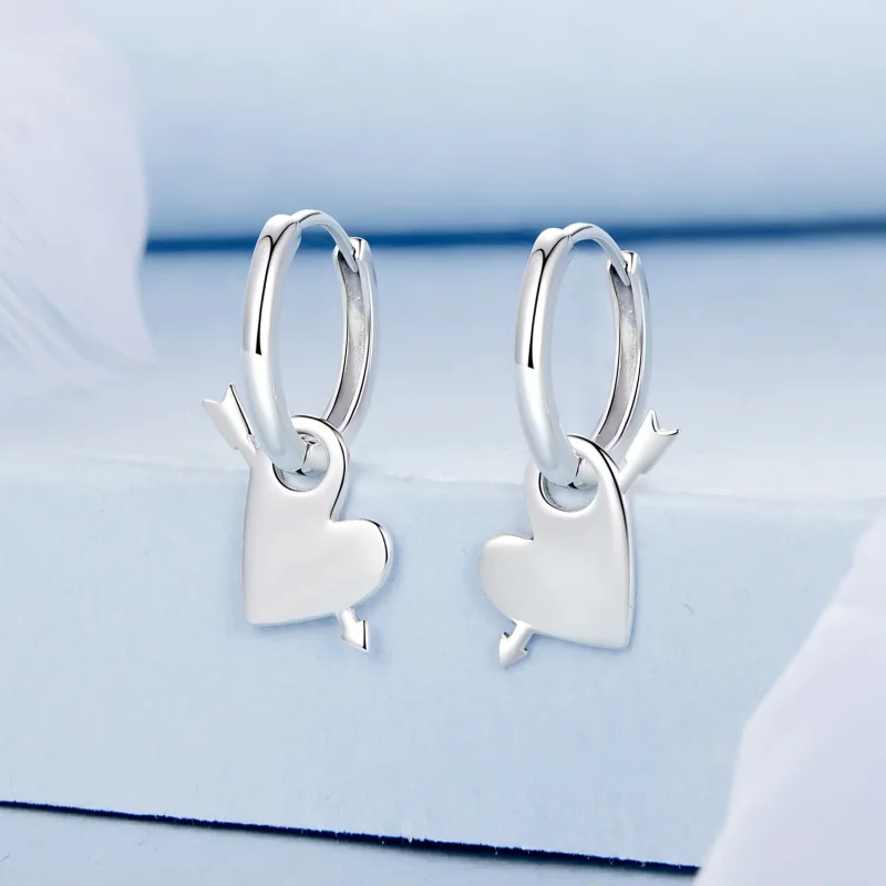 (immagine per) Orecchini a forma di cuore stile PANDORA - BSE1082 - Visualizza 2