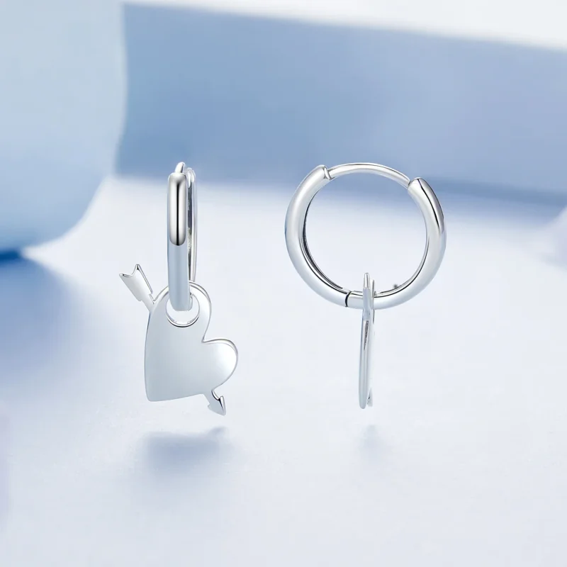 (immagine per) Orecchini a forma di cuore stile PANDORA - BSE1082 - Visualizza 3