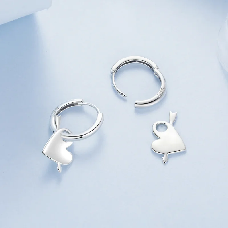 (immagine per) Orecchini a forma di cuore stile PANDORA - BSE1082 - Visualizza 4
