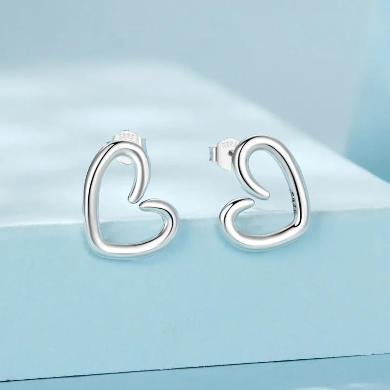 (immagine per) Orecchini a forma di cuore stile PANDORA - SCE1769 - Visualizza 2