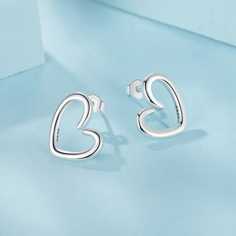 (immagine per) Orecchini a forma di cuore stile PANDORA - SCE1769 - Visualizza 3