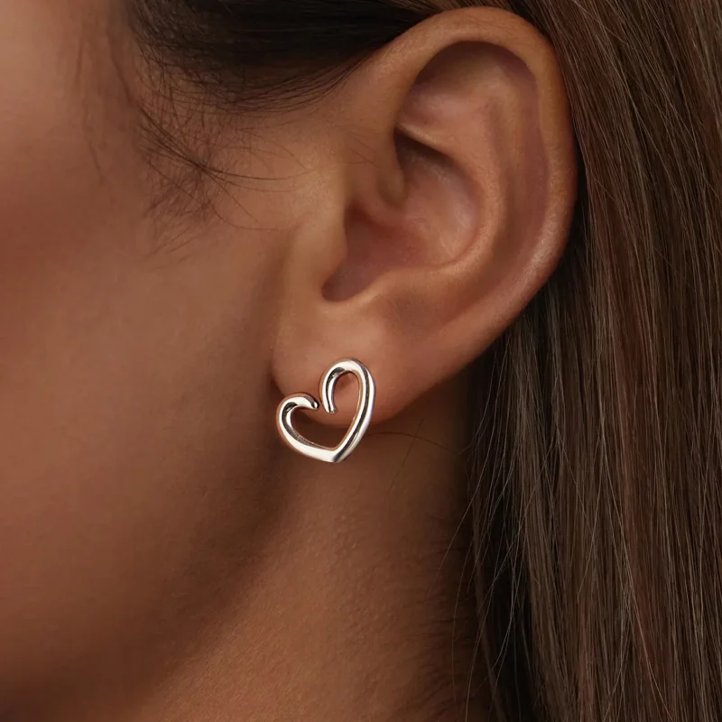 (immagine per) Orecchini a forma di cuore stile PANDORA - SCE1769 - Visualizza 6