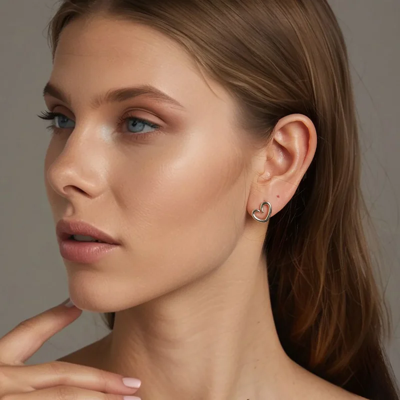 (immagine per) Orecchini a forma di cuore stile PANDORA - SCE1769 - Visualizza 7