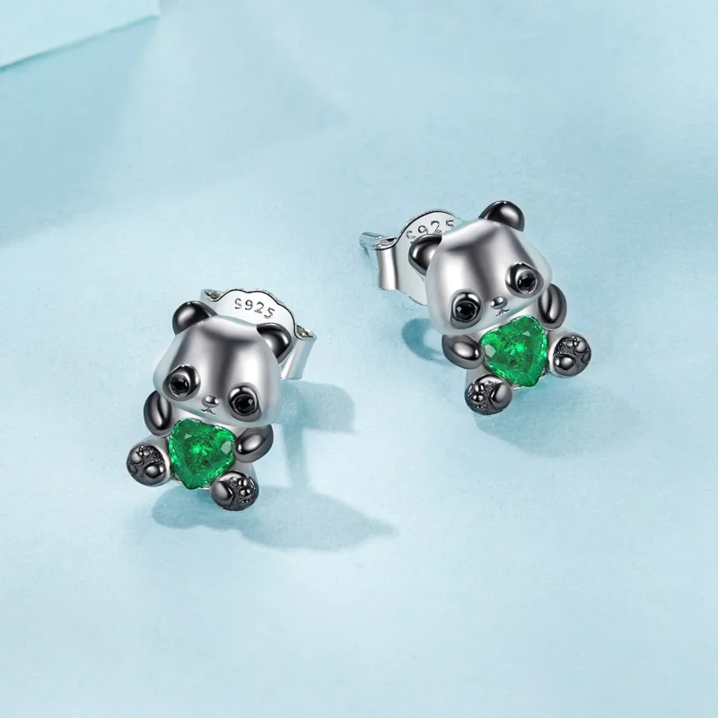(immagine per) Orecchini a forma di cuore stile PANDORA - SCE1775 - Visualizza 3