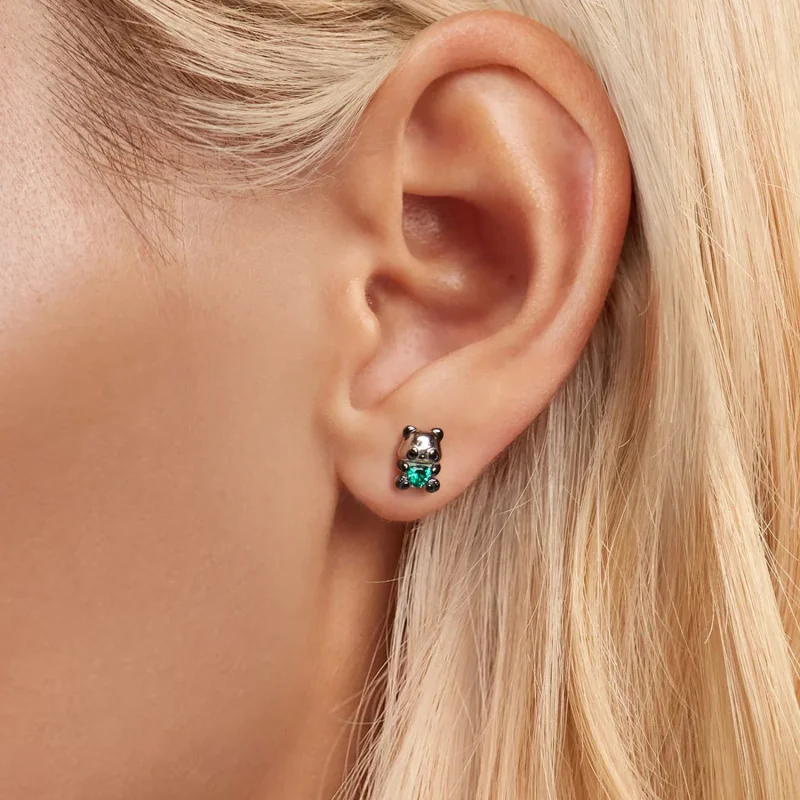 (immagine per) Orecchini a forma di cuore stile PANDORA - SCE1775 - Visualizza 5