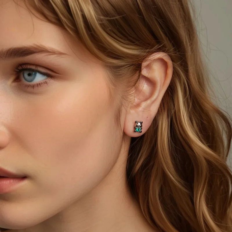 (immagine per) Orecchini a forma di cuore stile PANDORA - SCE1775 - Visualizza 8