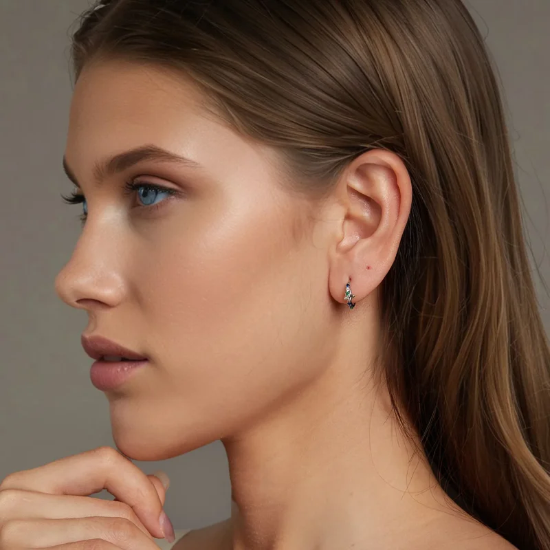 (immagine per) Orecchini a forma di stella colorata stile PANDORA - BSE1048 - Visualizza 7
