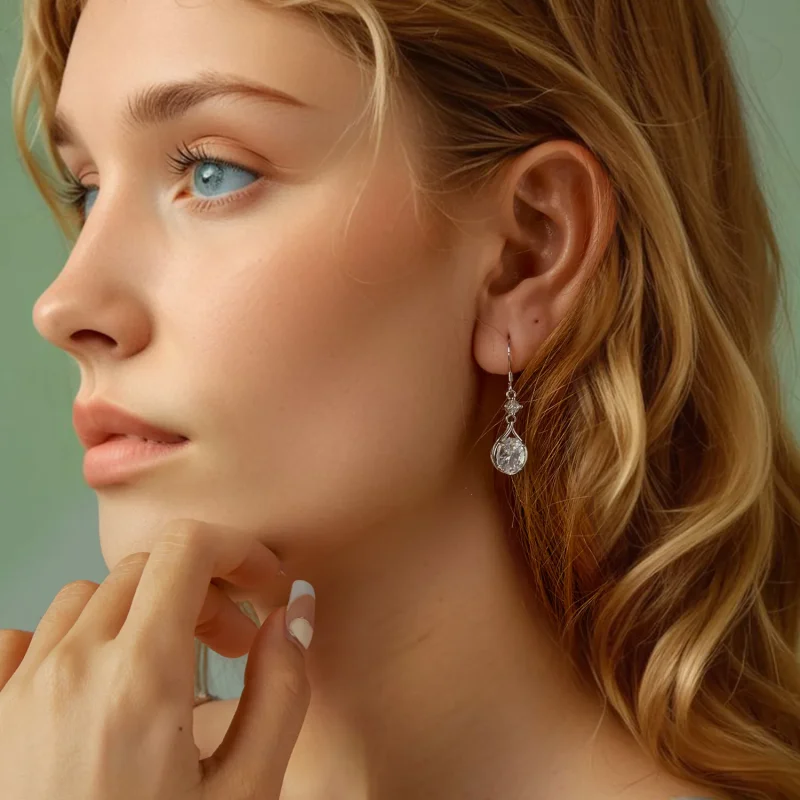 (immagine per) Orecchini a goccia stile PANDORA - BSE1087 - Visualizza 7
