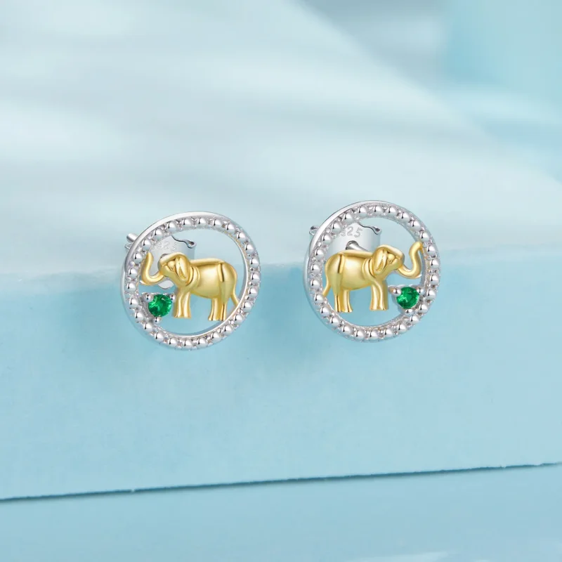 (immagine per) Orecchini elefante in oro stile PANDORA - SCE1794 - Visualizza 2