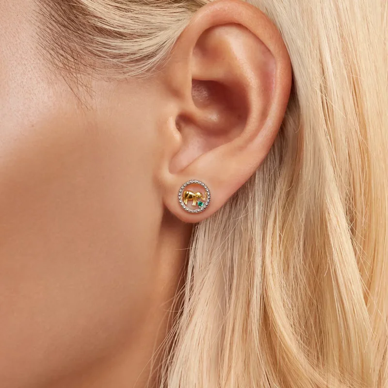 (immagine per) Orecchini elefante in oro stile PANDORA - SCE1794 - Visualizza 5