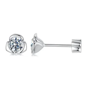 (immagine per) Orecchini Moissanite Rose in stile PANDORA (con un certificato) - MSE071