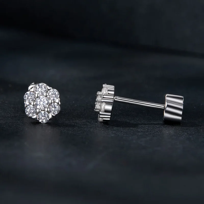 (immagine per) Orecchini Moissanite stile PANDORA (con un certificato) - MSE059 - Visualizza 4