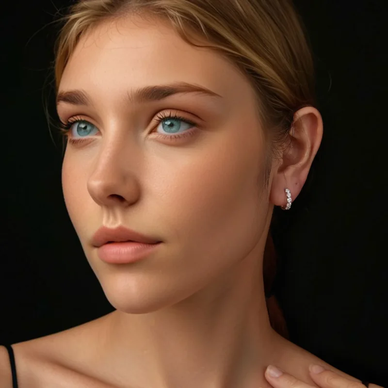 (immagine per) Orecchini PANDORA Style Sparkling (un certificato) - MSE069 - Visualizza 7