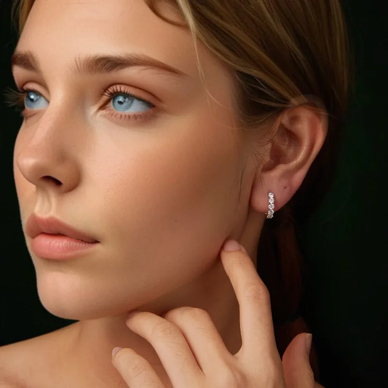 (immagine per) Orecchini PANDORA Style Sparkling (un certificato) - MSE069 - Visualizza 8