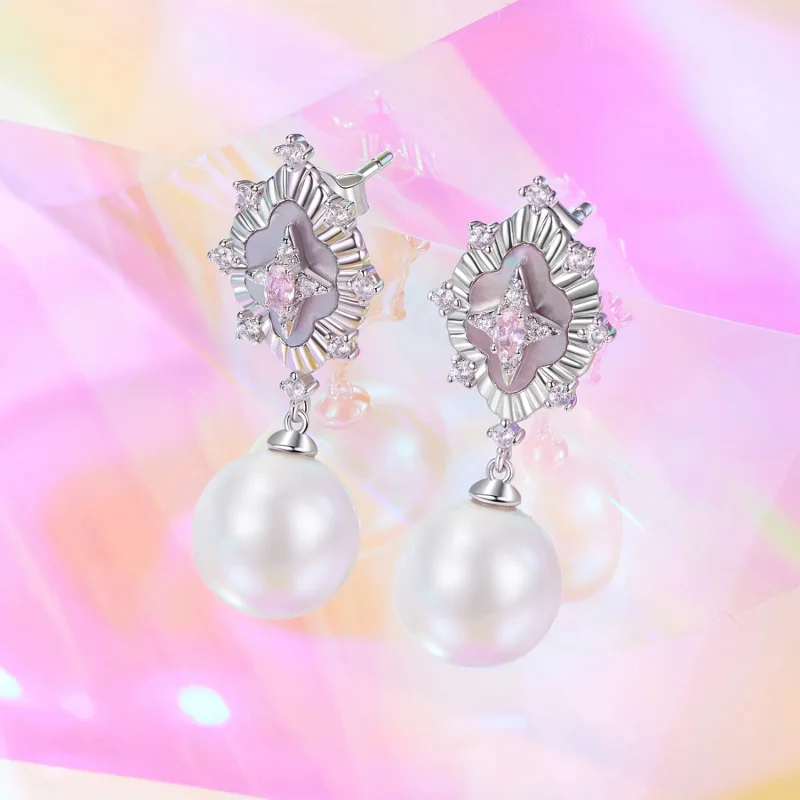(immagine per) Orecchini PANDORA Style Starlight rosa - YIE246 - Visualizza 2