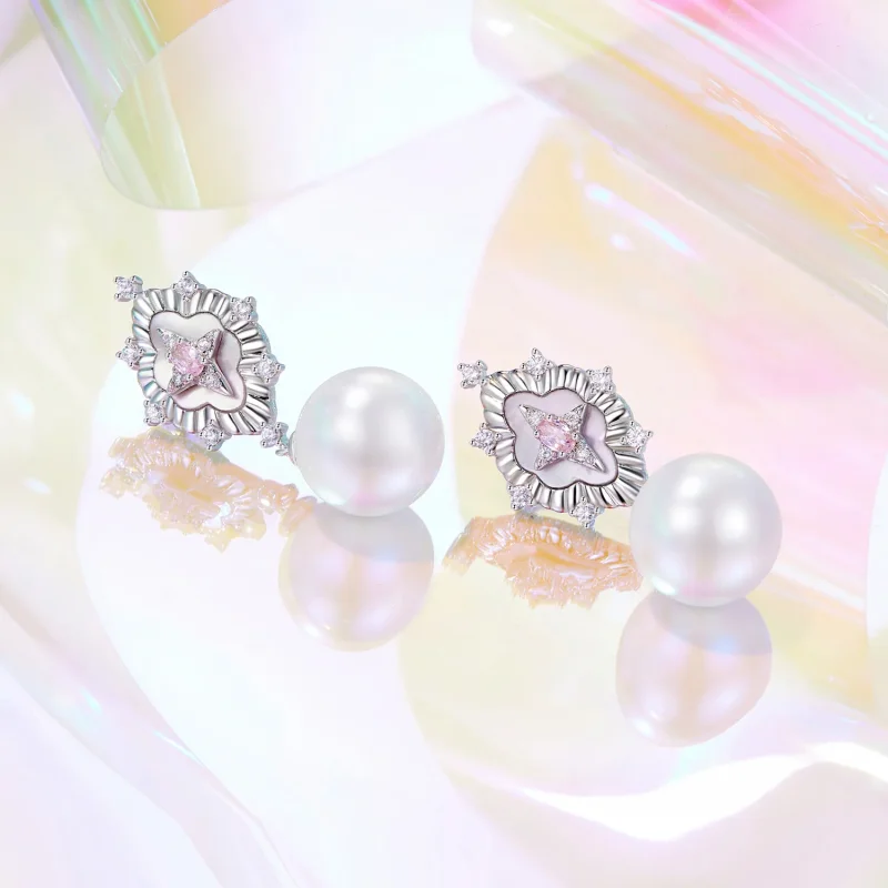 (immagine per) Orecchini PANDORA Style Starlight rosa - YIE246 - Visualizza 3