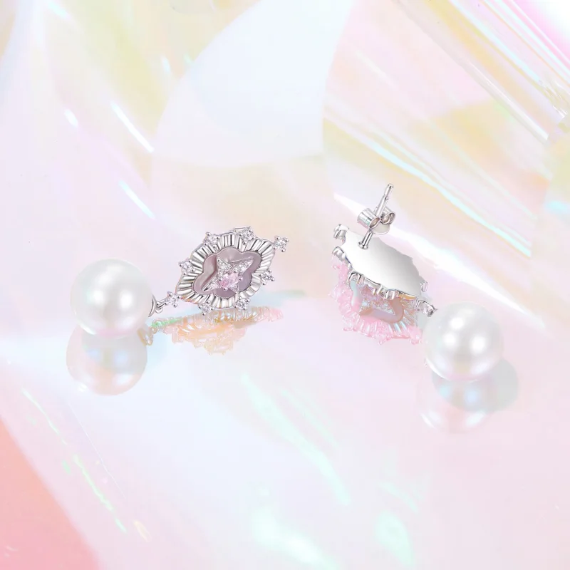 (immagine per) Orecchini PANDORA Style Starlight rosa - YIE246 - Visualizza 4