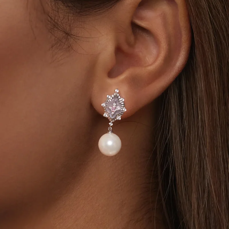 (immagine per) Orecchini PANDORA Style Starlight rosa - YIE246 - Visualizza 6