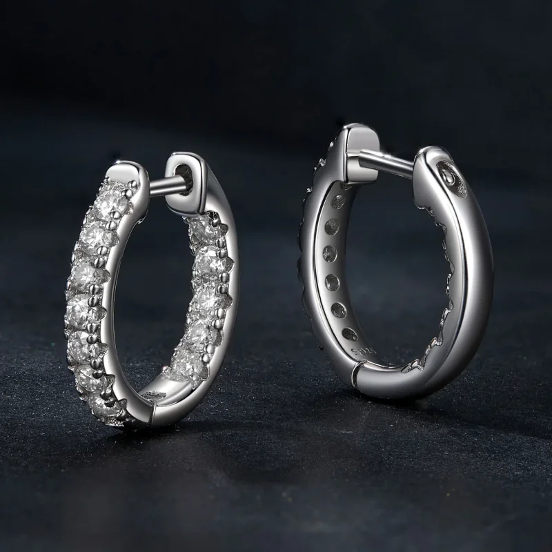 (immagine per) Orecchini scintillanti in moissanite stile PANDORA (con un certificato) - MSE060 - Visualizza 3