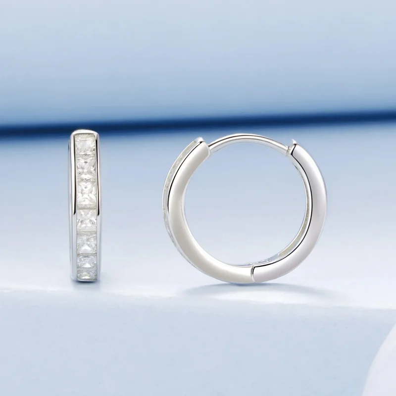 (immagine per) Orecchini scintillanti quadrati stile principessa PANDORA - BSE1102 - Visualizza 2