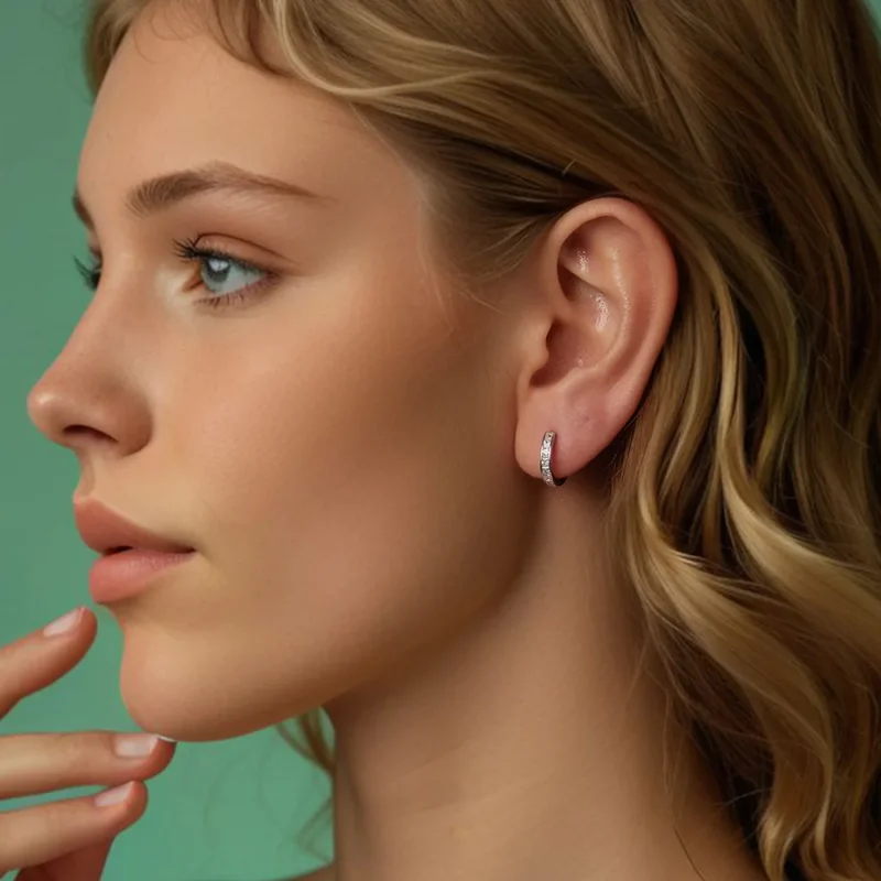 (immagine per) Orecchini scintillanti quadrati stile principessa PANDORA - BSE1102 - Visualizza 6