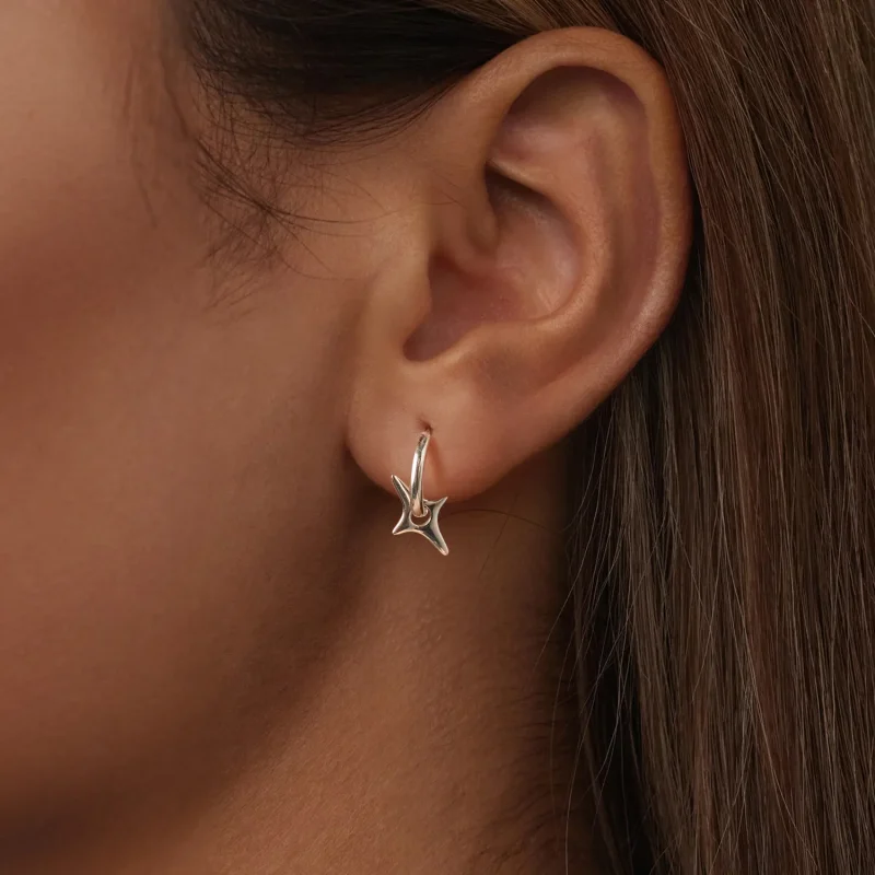 (immagine per) Orecchini stellati stile PANDORA - BSE1083 - Visualizza 6