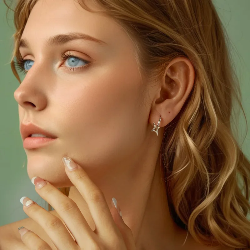 (immagine per) Orecchini stellati stile PANDORA - BSE1083 - Visualizza 7