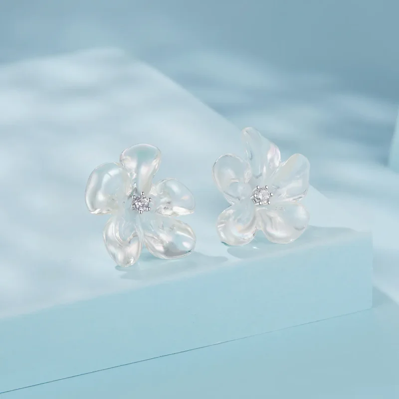 (immagine per) Orecchini stile PANDORA con fiori freschi - SCE1804 - Visualizza 2