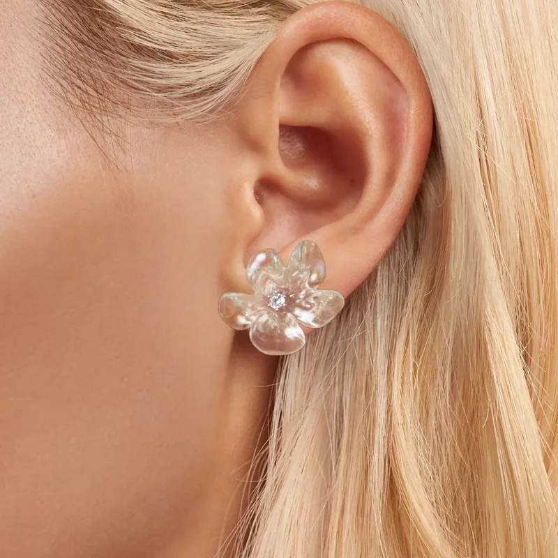 (immagine per) Orecchini stile PANDORA con fiori freschi - SCE1804 - Visualizza 5